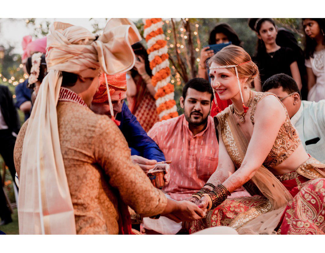 Cérémonie brahmane de mariage indien.