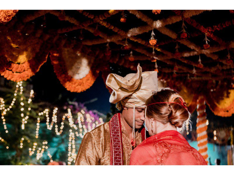 Cérémonie brahmane de mariage indien.