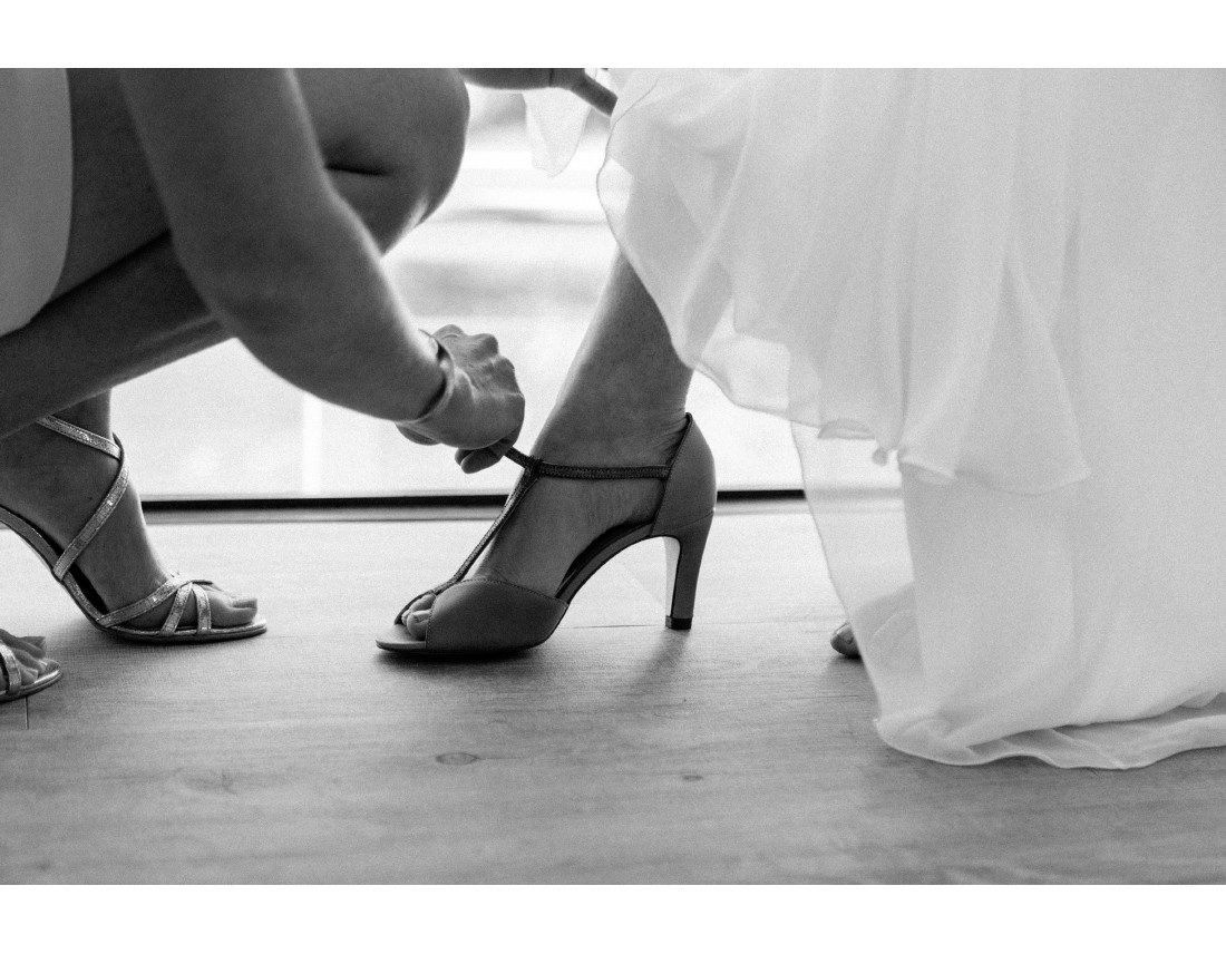 Chaussures de la mariée.